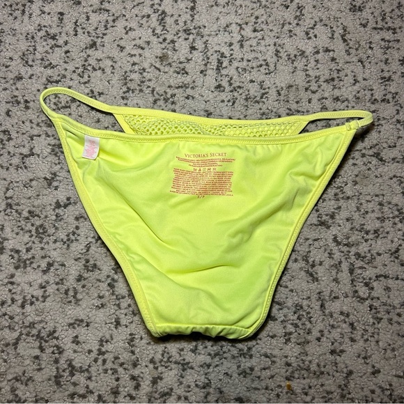 Victorias Secret Neon Yellow Mesh The Gorgeous Push Up Bikini Top & Bottoms Set - Picture 14 of 15